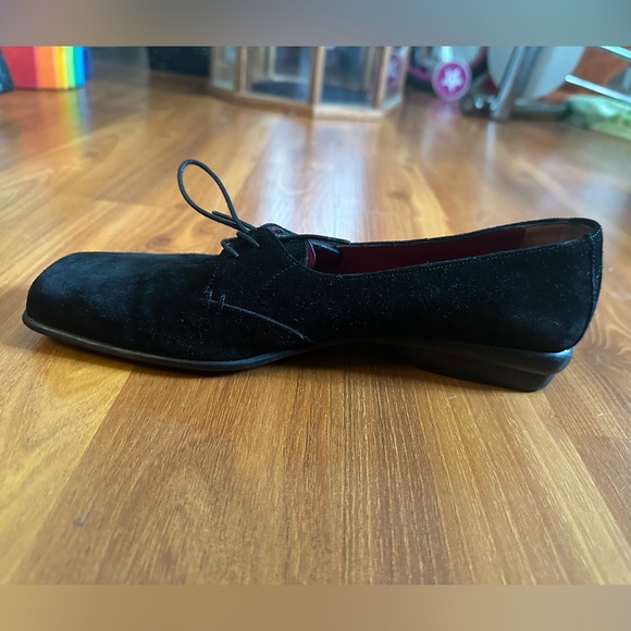 Salvatore Ferragamo Sport Laced Suede Leather Loafer, Black, US 81/2 - Picture 6 of 10